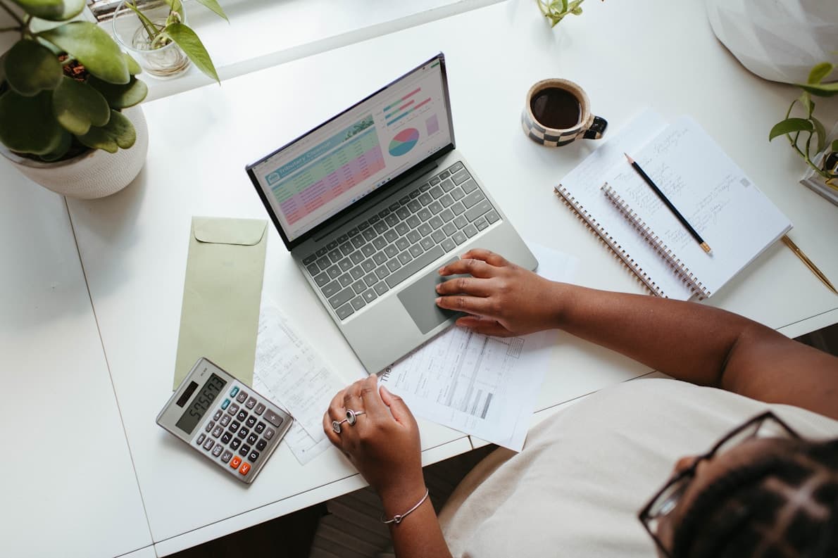 Person working on payroll system